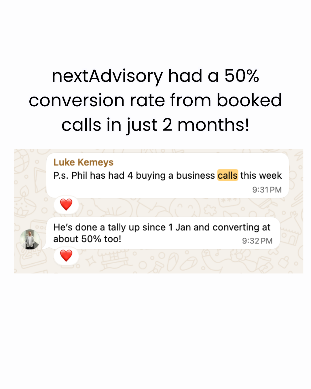 Real client result